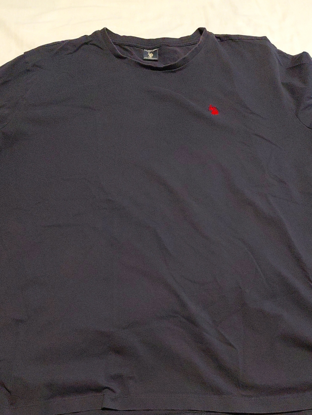 U.S. Polo Assn. Navy Short Sleeve Crewneck Tee with Red Logo Big And Tall 3XL